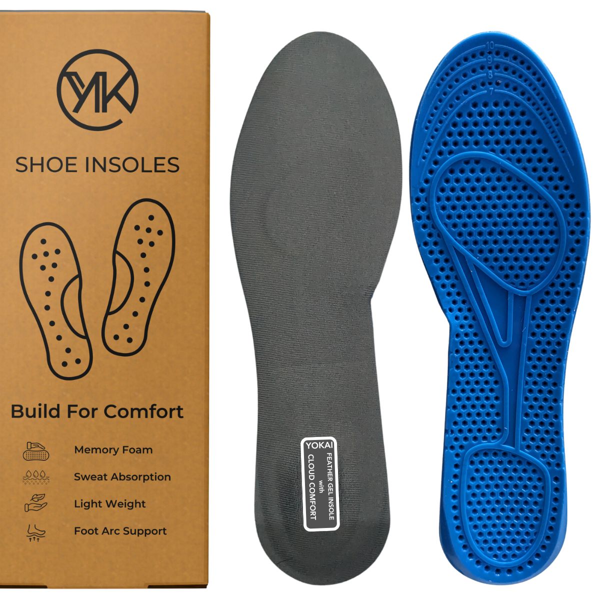 Feather Gel Insoles for Men